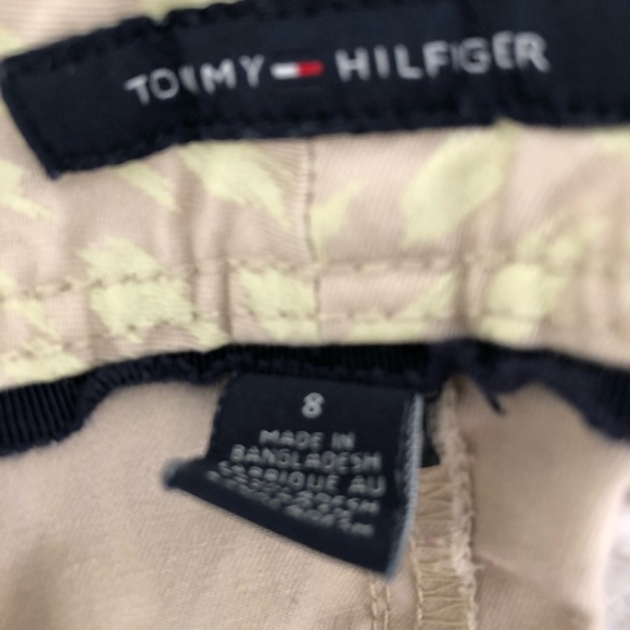 TOMMY HILFIGER WOMEN'S BEIGE PRINT CAPRI PANTS SIZE 8 COTTON - Picture 7 of 7